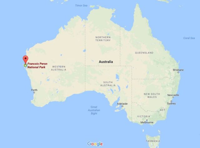 Location Peron Peninsula on map Australia