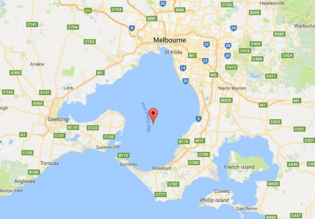 Location Port Phillip Bay on map Melbourne