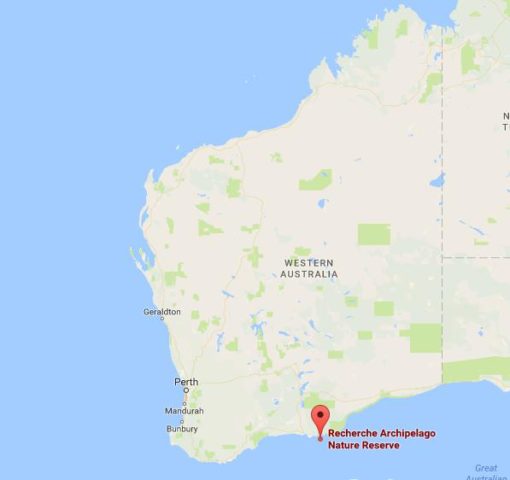 Location Recherche Archipelago on map Western Australia