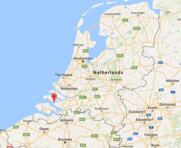 Location Stavenisse on map Netherlands