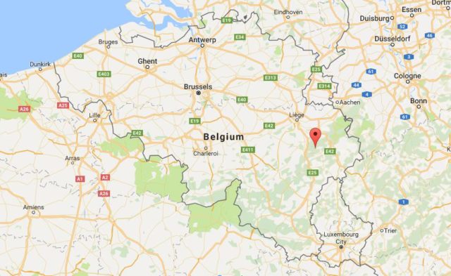 Location Stoumont on map Belgium