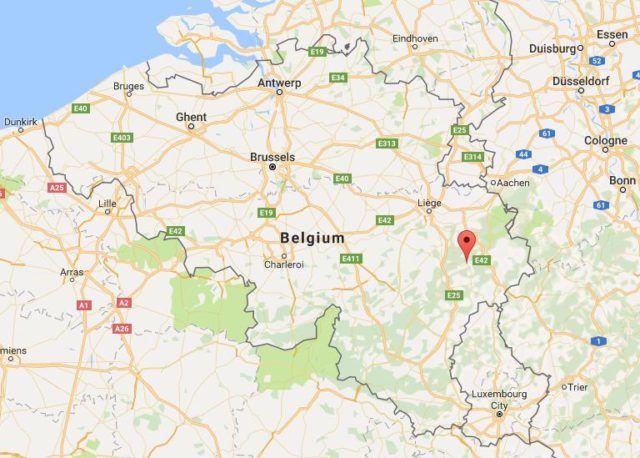 Location Trois Ponts on map Belgium