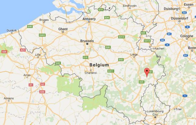 Location Vielsalm on map Belgium