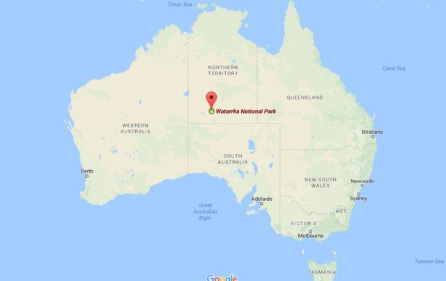 Location Watarrka National Park on map Australia