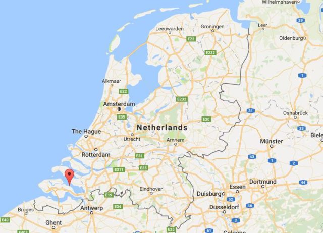 Location Wemeldinge on map Netherlands
