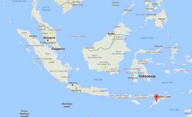 Location of Timor on map Indonesia