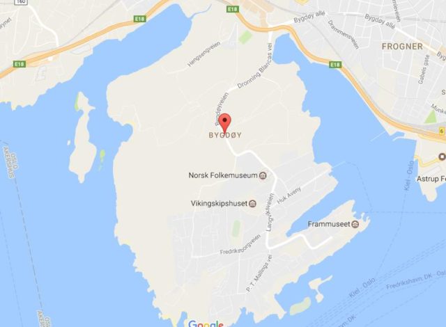 Map of Bygdoy Peninsula Oslo