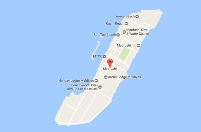 Map of Maafushi Maldives