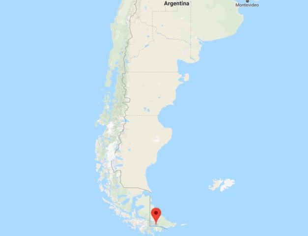 Location of Beagle Channel on map Argentina