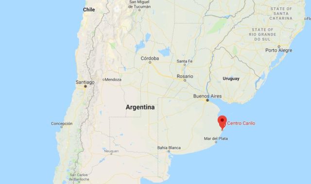 Location of Carilo on map Argentina