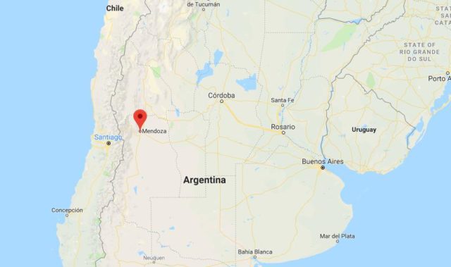 Location of Chacras de Coria on map Argentina