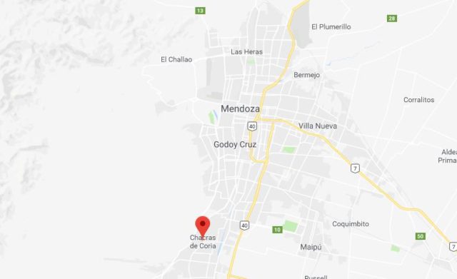 Location of Chacras de Coria on map Mendoza