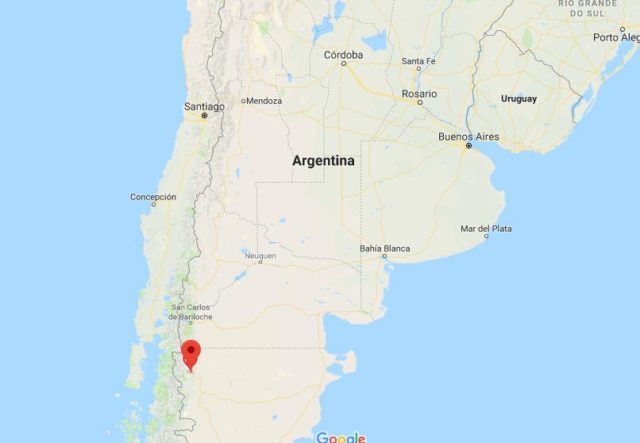 Location of Esquel on map Argentina