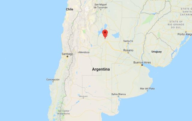 Location of La Falda on map Argentina