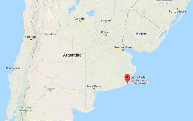 Location of Miramar on map Argentina
