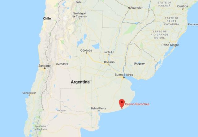 Location of Necochea on map Argentina