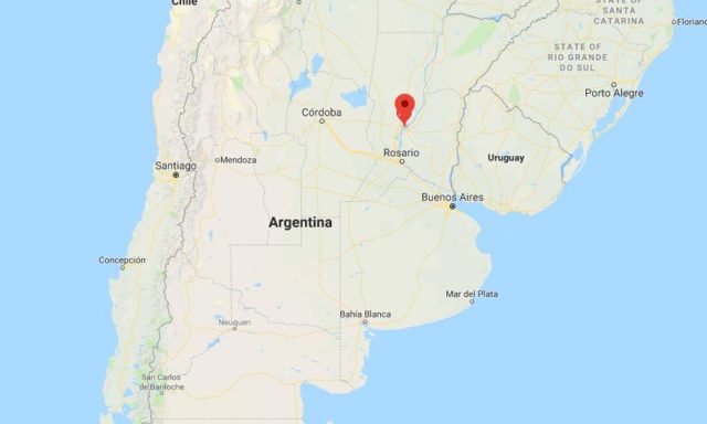 Location of Parana on map Argentina