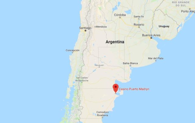 Location of Puerto Madryn on map Argentina