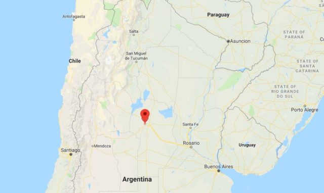 Location of Villa Carlos Paz on map Argentina