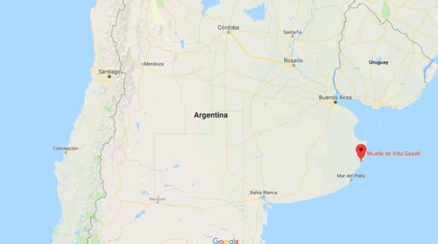 Location of Villa Gesell on map Argentina