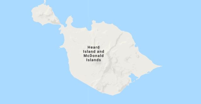 Map of Heard Island and McDonald Islands Australia