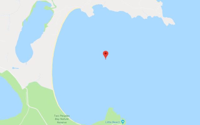 Map of Two Peoples Bay Australia