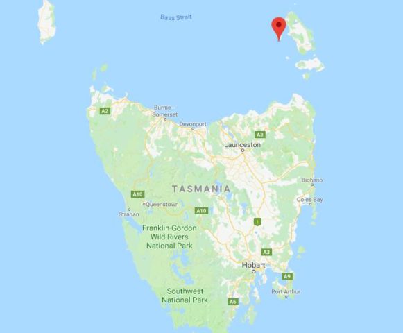 Location of Low Islets on map Tasmania
