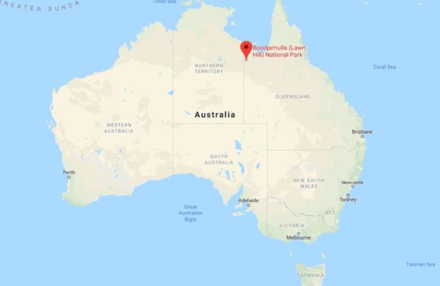 Location of Boodjamulla National Park on map of Australia