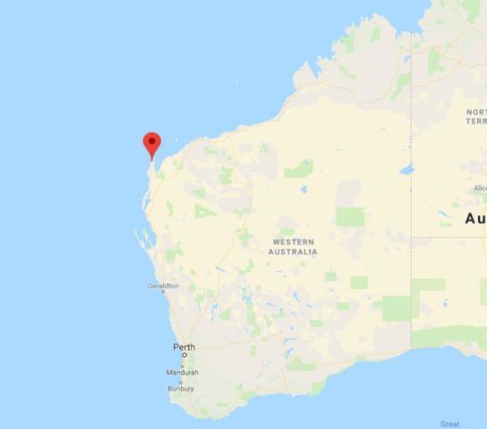 Location of Cape Range National Park on map of Western Australia