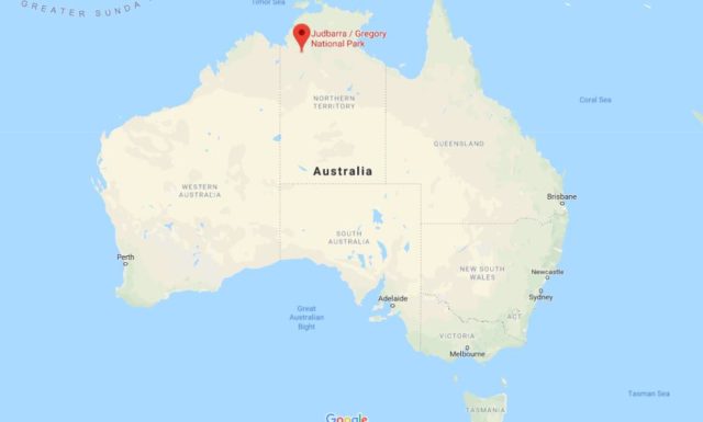 Location of Judbarra Gregory National Park on map of Australia