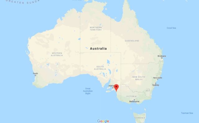 Location of Limestone Coast on map of Australia.
