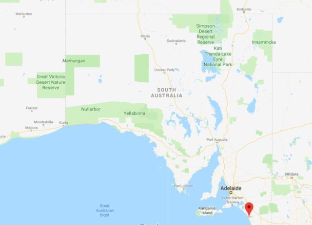 Location of Limestone Coast on map of South Australia