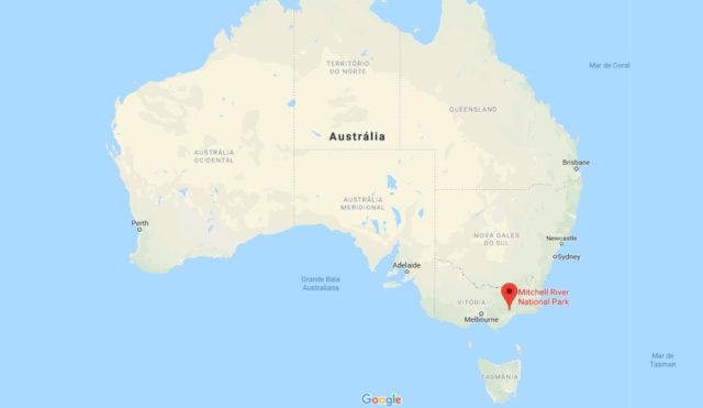 Location of Mitchell River National Park on map of Australia