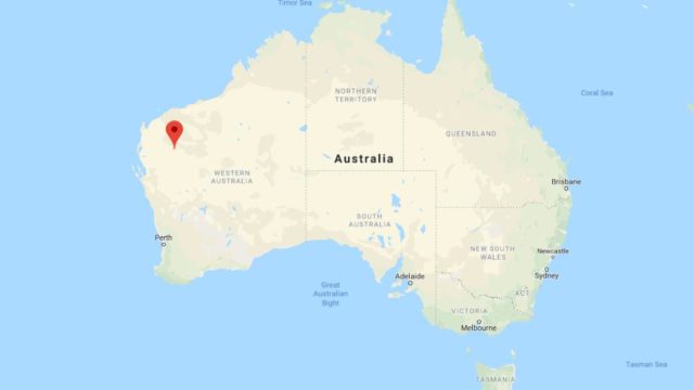 Location of Mount Augustus on map of Australia