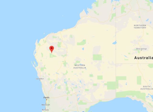 Location of Mount Augustus on map of Western Australia