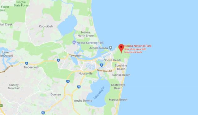 Location of Noosa National Park on map of Noosa
