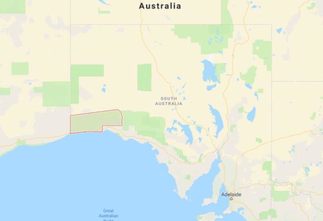Location of Nullarbor Plain on map of South Australia