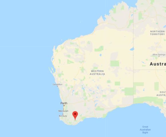 Location of Stirling Range National Park on map of Western Australia