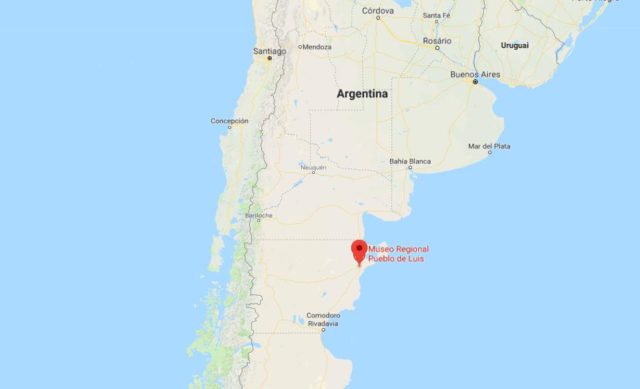 Location of Trelew on map of Argentina
