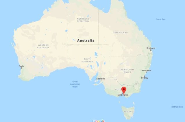 Location of Westernport Bay on map of Australia