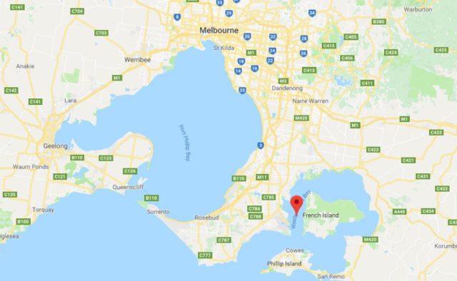 Location of Westernport Bay on map of Melbourne