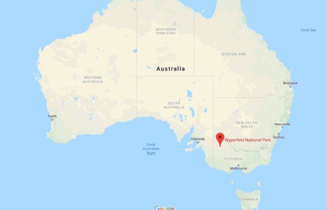 Location of Wyperfield National Park on map of Australia