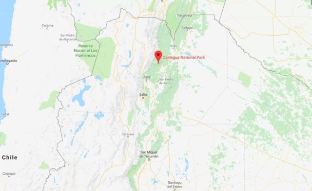 Where is Calilegua National Park located on map of North Argentina