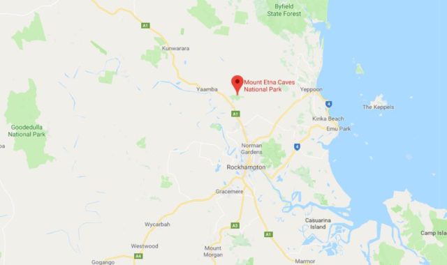 Where is Mount Etna Caves National Park located on map of Rockhampton