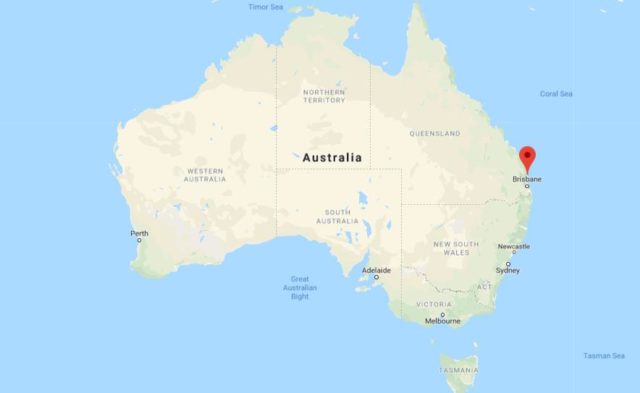 Where is Sunshine Coast located on map of Australia