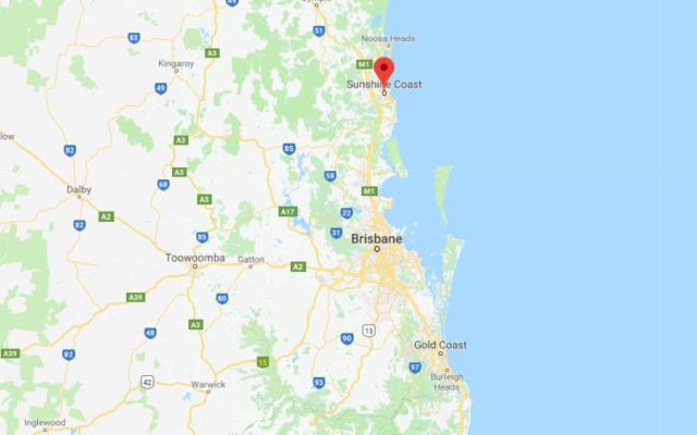 Where is Sunshine Coast located on map of Brisbane