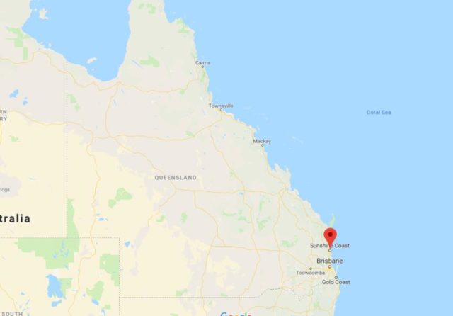 Where is Sunshine Coast located on map of Queensland