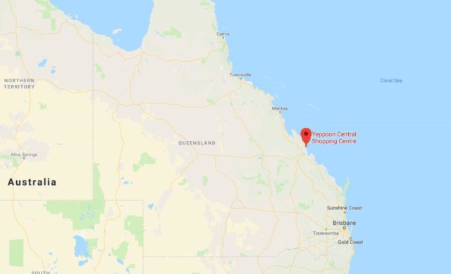 Where is Yeppoon located on map of Queensland
