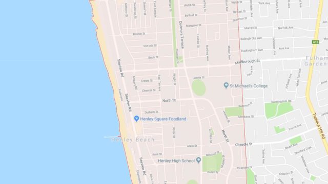 Map of Henley Beach Adelaide