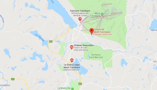 Map of Mont Tremblant Canada